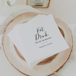Servilleta De Papel Simple bebida Minimalista de comer Somos Bodas cas