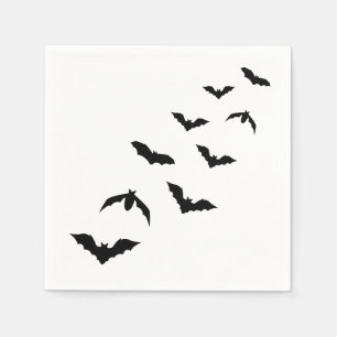 Servilleta De Papel Simple Black Halloween bats Silhouette Design