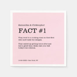 Servilleta De Papel Simple Boda Blanco Rosa