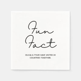 Servilleta De Papel Simple Boda Fun Fact Paper Napkin