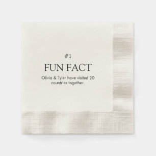 Servilleta De Papel Simple Boda Fun Fact Paper Napkin