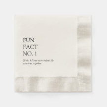 Simple Boda Fun Fact Paper Napkin