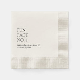 Servilleta De Papel Simple Boda Fun Fact Paper Napkin