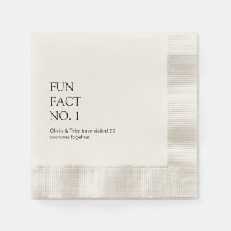 Servilleta De Papel Simple Boda Fun Fact Paper Napkin