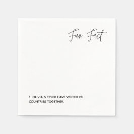 Servilleta De Papel Simple Boda Fun Fact Paper Napkin