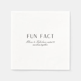 Servilleta De Papel Simple Boda Fun Fact Paper Napkin
