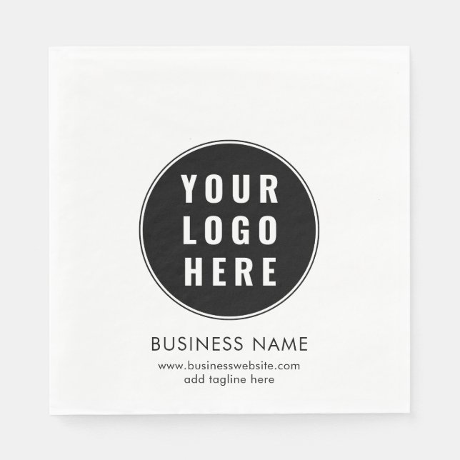 Servilleta De Papel Simple Business Logo and Website Promotional Paper (Anverso)
