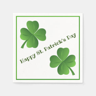 Servilleta De Papel Simple Classic St. Patrick's Day Shamrock Fiesta