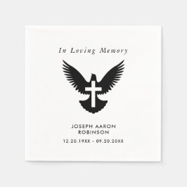 Servilleta De Papel Simple Cruz Funeral En Dove Memorial