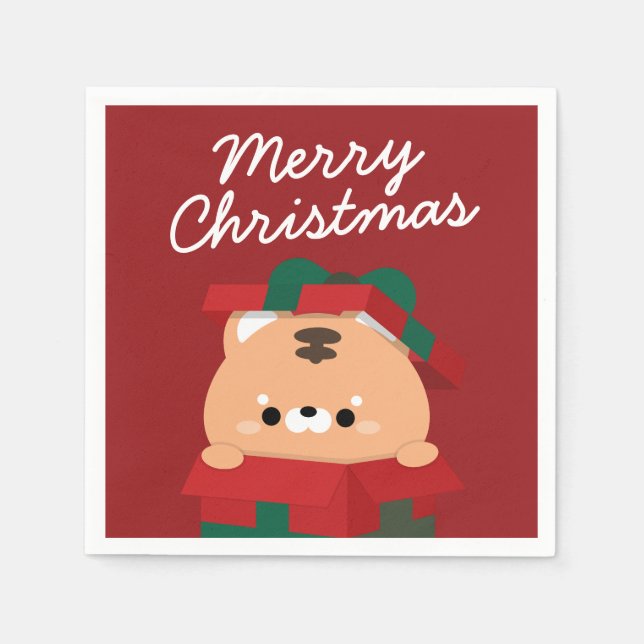 Servilleta De Papel Simple Diversión pura Feliz Navidad (Anverso)