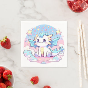 Servilleta De Papel Simple Dragon Baby Shower