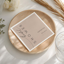 Servilleta De Papel Simple Dusty Peach Bridal Shower
