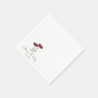 Servilleta De Papel simple elegante guión Favor de boda de compromiso