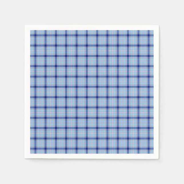 Servilleta De Papel Simple estilo rústico azul Chake  (Anverso)
