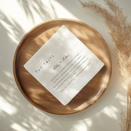 Servilleta De Papel Simple Fun Facts About The Newlyweds Wedding 