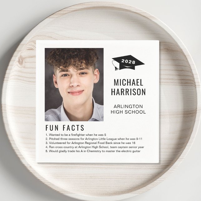 Servilleta De Papel Simple Fun Facts Fotografías de graduación de foto (Subido por el creador)