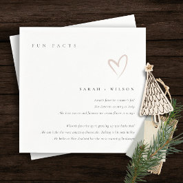 Servilleta De Papel Simple guión Rubor Heart Boda Fun Hacts