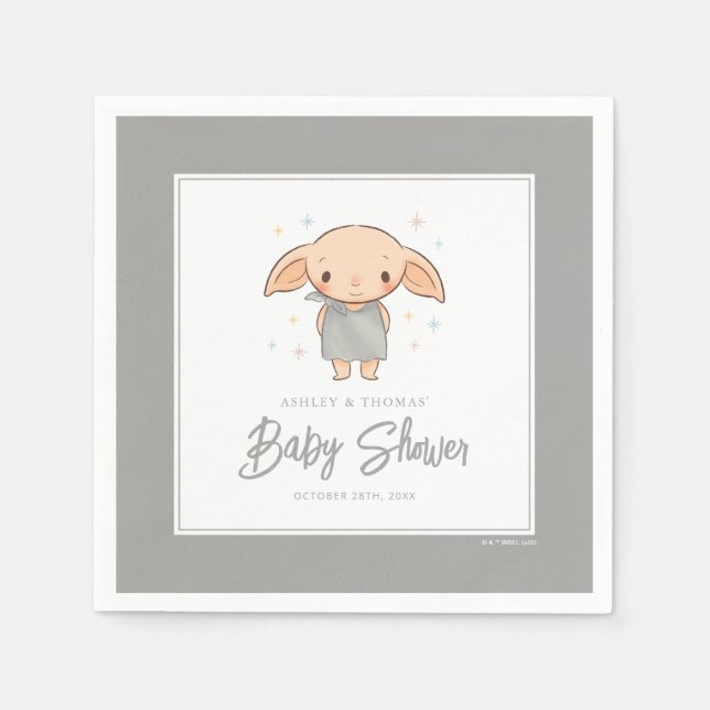 Servilleta De Papel Simple Harry Potter - Dobby Baby Shower (Anverso)