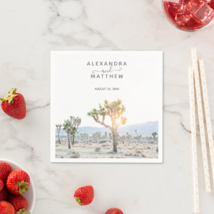 Servilleta De Papel Simple Joshua Tree Moderno Gracias Boho Boda