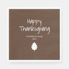 Servilleta De Papel Simple Leaf Modern Family Acción de Gracias