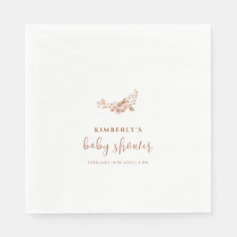 Servilleta De Papel Simple Little Wildflower Boho Baby Shower