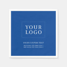 Simple Logo Empresarial Personalizado Azul Promoci