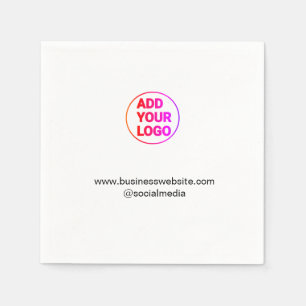 Servilleta De Papel simple minimal agrega tu logo/diseño acuarela