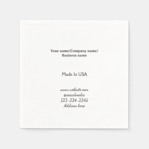 Servilleta De Papel simple minimal añade tu logo/diseño aquí negocio