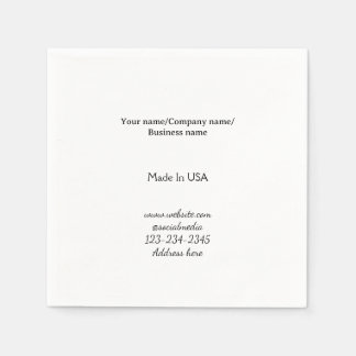 Servilleta De Papel simple minimal añade tu logo/diseño aquí negocio