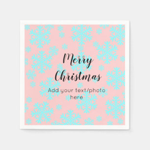 Servilleta De Papel simple minimal añade tu texto foto feliz navidad