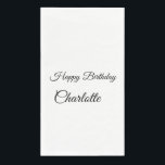 Servilleta De Papel SIMPLE MINIMAL.CUTIE ADD NAME BABY happy birthday<br><div class="desc">Design</div>