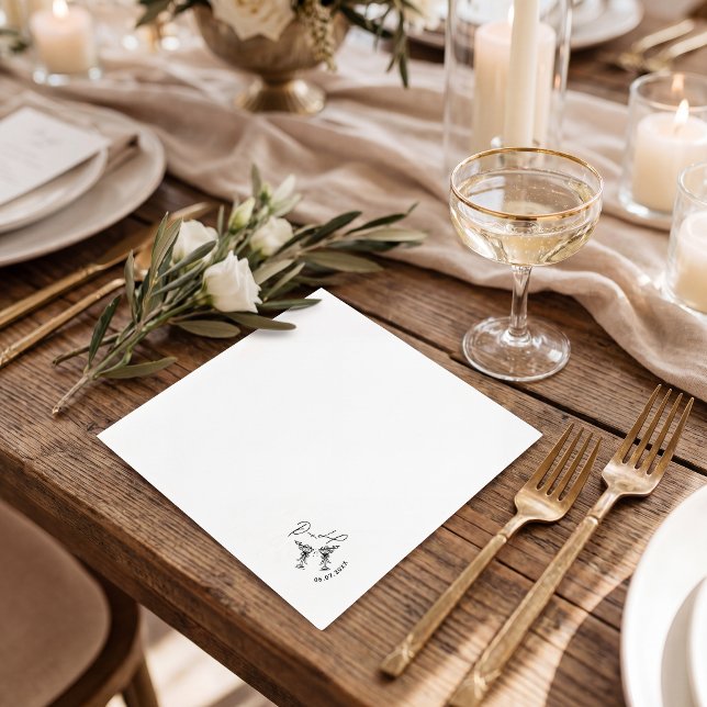 Servilleta De Papel Simple minimalist hand drawn chic coctail (Subido por el creador)