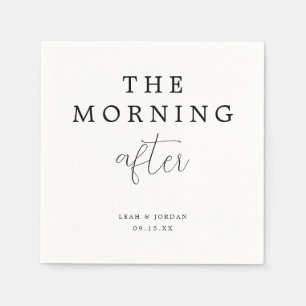 Servilleta De Papel Simple Mínimo La Mañana Después Del Brunch Boda