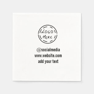 Servilleta De Papel simple mínimo personalizado acuarela añadir sitio