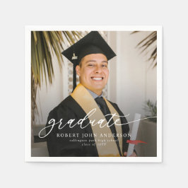 Servilleta De Papel Simple Modern 2026 Photo Graduation