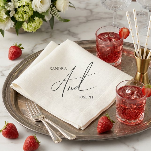 Servilleta De Papel Simple modern elegant black and white basic  (Subido por el creador)