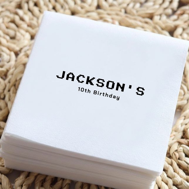 Servilleta De Papel Simple Modern Gamer Boys Birthday Party (Subido por el creador)