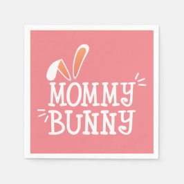 Servilleta De Papel Simple Mommy Bunny Easter Typograph | Papel Napkin