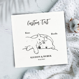 Servilleta De Papel Simple Nosotros También Perro Nombre Mascota Gato 