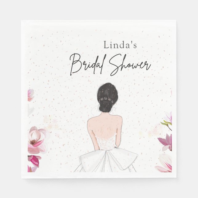 Servilleta De Papel Simple novia linda. (Anverso)