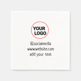Servilleta De Papel simple personalizado mínimo añadir su dirección de
