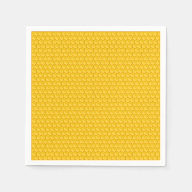 Servilleta De Papel Simple retro honeycomb Gold (Anverso)