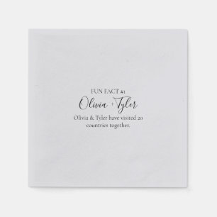 Servilleta De Papel Simple Script Fun Fact Wedding Reception
