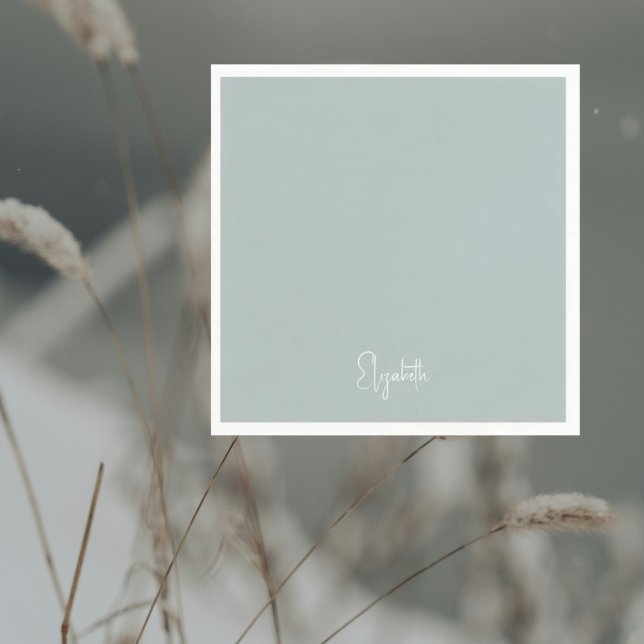 Servilleta De Papel Simple Winter Icy Blue Personalized Cocktail (Subido por el creador)