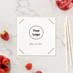 Servilleta De Papel Simple y minimalista logotipo personalizado elegan