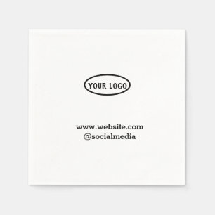 Servilleta De Papel Simple y minimalista logotipo personalizado elegan