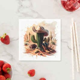 Servilleta De Papel Simple y salvaje cumpleaños de Cowboy Occidental