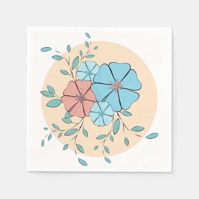 Servilleta De Papel Simplemente floral (Anverso)