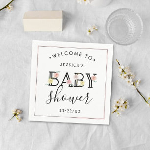 Servilleta De Papel Simplemente Moda Floral Garden Baby Shower