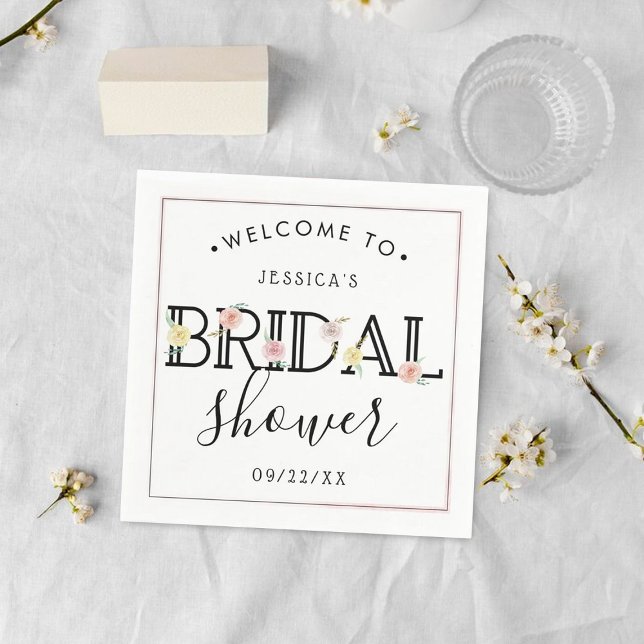 Servilleta De Papel Simplemente Moda Floral Garden Bridal Shower (Subido por el creador)